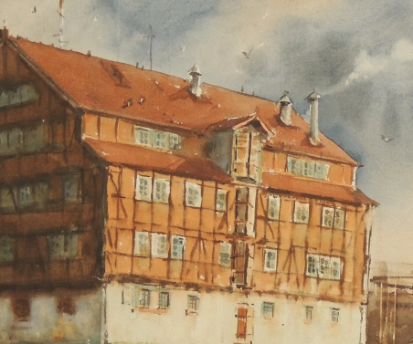 Klaipėda Memel original painting by Sergiy Lysyy. Home