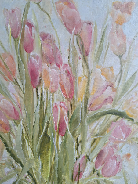 Tulips original painting by Inesa Škeliova. Home