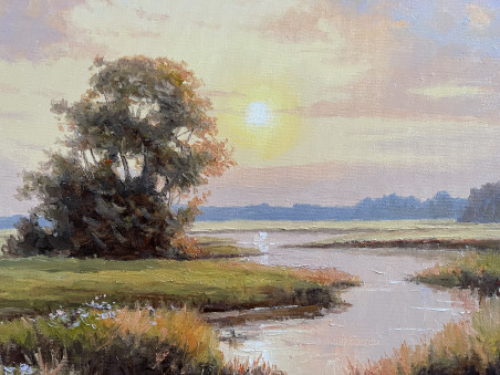 By the creek original painting by Rimantas Virbickas. Home