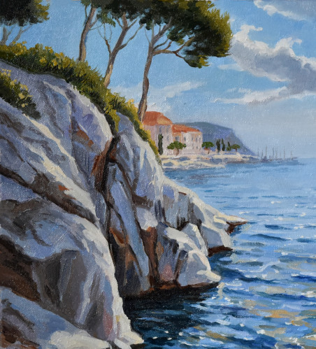 The Mediterranean noon original painting by Serghei Ghetiu. Lithuanian Landscape Paintings