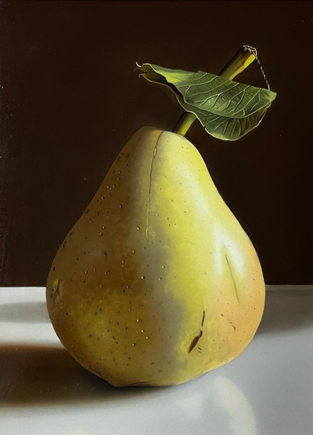 Pear original painting by Andrej Cesiulevič. Home