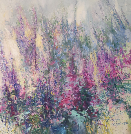 Midsummer bloom. Fullness of feeling original painting by Ilona Žvinakienė. Home