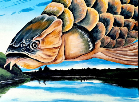 Reflection original painting by Silvija Pupelytė. Fantastic