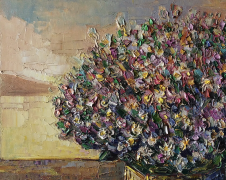 Wildflowers original painting by Simonas Gutauskas. Still-Life