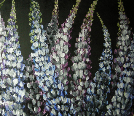 Dance of lupines original painting by Viktorija Labinaitė. Home