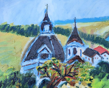 Spring of the Pažaislis Monastery original painting by Gitas Markutis. Home