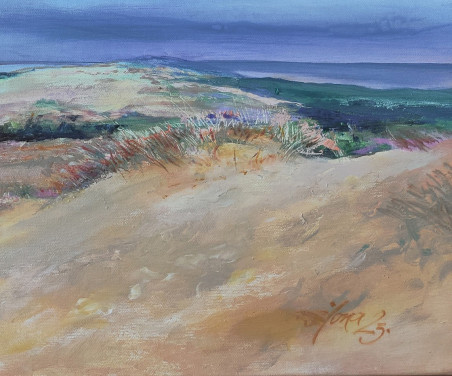 Sand dunes in Nida original painting by Ilona Žvinakienė. Home