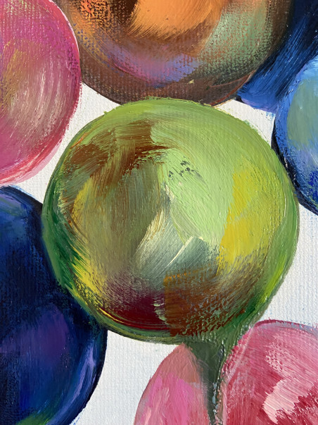 Colorful Balls original painting by Junija Galejeva. Abstract Paintings