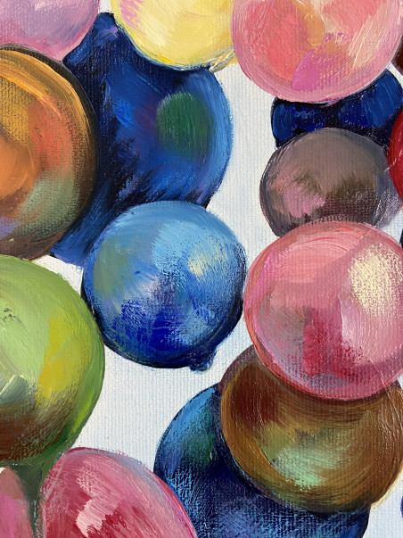 Colorful Balls original painting by Junija Galejeva. Abstract Paintings