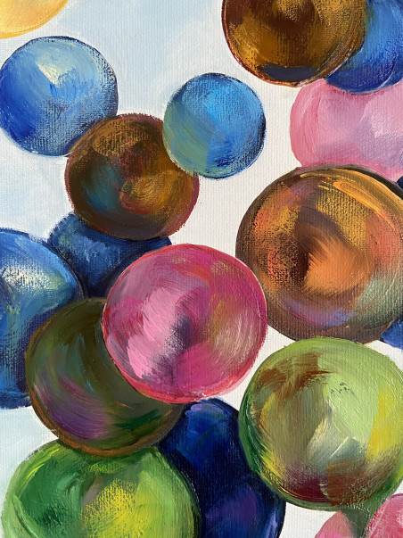 Colorful Balls original painting by Junija Galejeva. Abstract Paintings