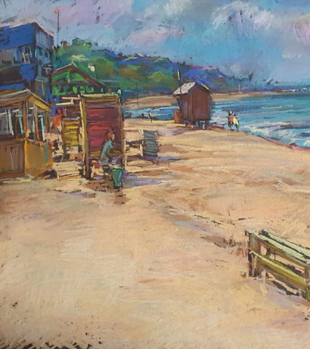 Palanga beach original painting by Dmytro Hunts. Home