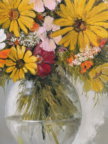 Sunny bouquet original painting by Danutė Virbickienė. Home