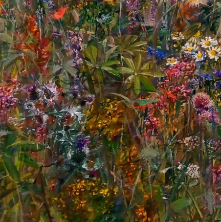 Flowers in the Summer original painting by Jonas Šidlauskas. Talk Of Flowers