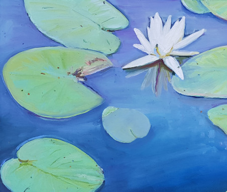 Perennial lilies original painting by Diana Zviedrienė. Home