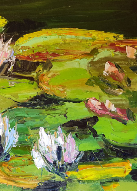 Lilies of the pond original painting by Diana Zviedrienė. Home