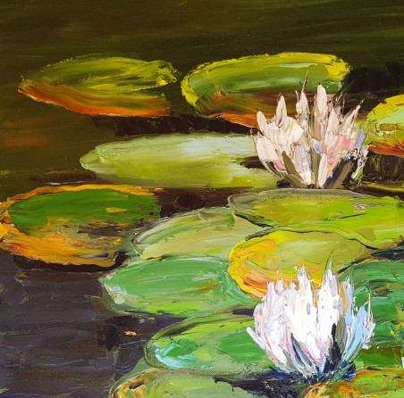 Lilies of the pond original painting by Diana Zviedrienė. Home