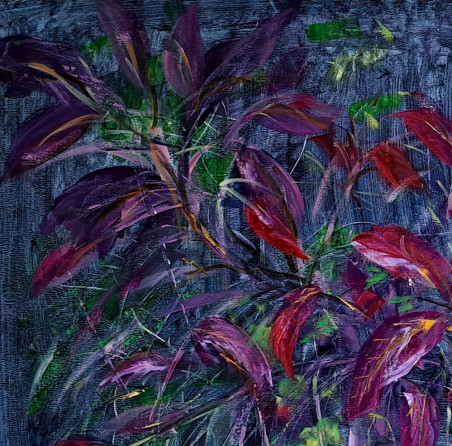 Leaves original painting by Lidija Dailidėnienė. Home