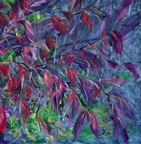 Leaves original painting by Lidija Dailidėnienė. Home