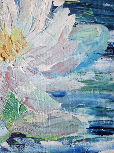 Lily original painting by Kristina Česonytė. Talk Of Flowers