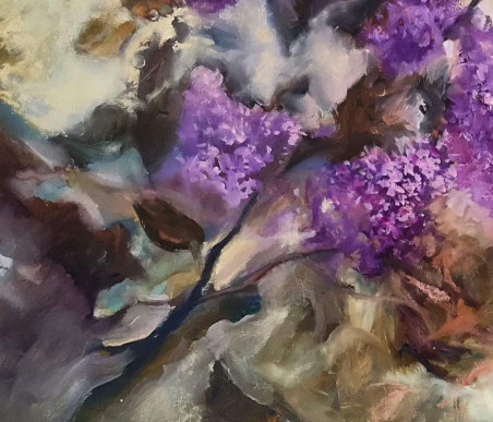 Lilac original painting by Birutė Butkienė. Home