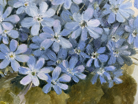 Violets original painting by Danutė Virbickienė. Flowers