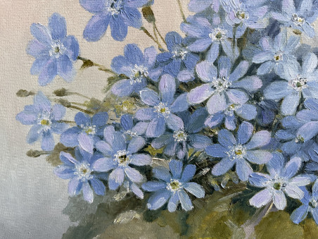 Violets original painting by Danutė Virbickienė. Flowers