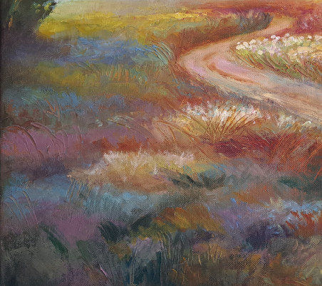 Path In the Meadow original painting by Lina Videckienė. Home