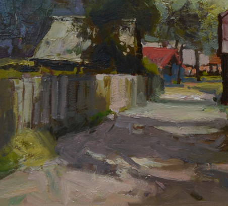 Road Through the Village original painting by Vytautas Laisonas. Home