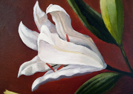 Lillies original painting by Arnoldas Švenčionis. Oil painting