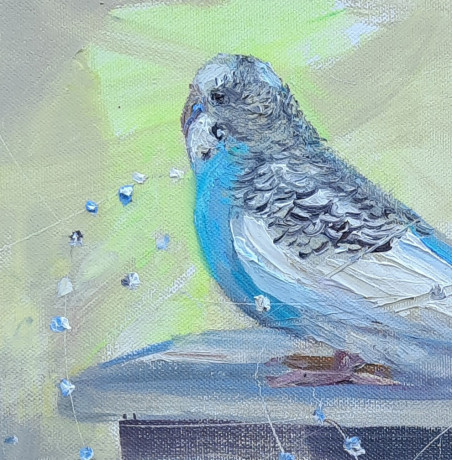 The smart bird's smart friend 2 original painting by Vilma Vasiliauskaitė. Home