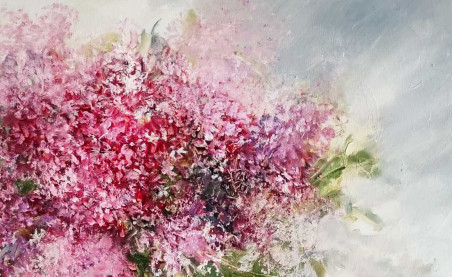 Smells Like Lilac original painting by Birutė Butkienė. Flowers