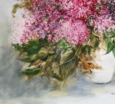 Smells Like Lilac original painting by Birutė Butkienė. Flowers