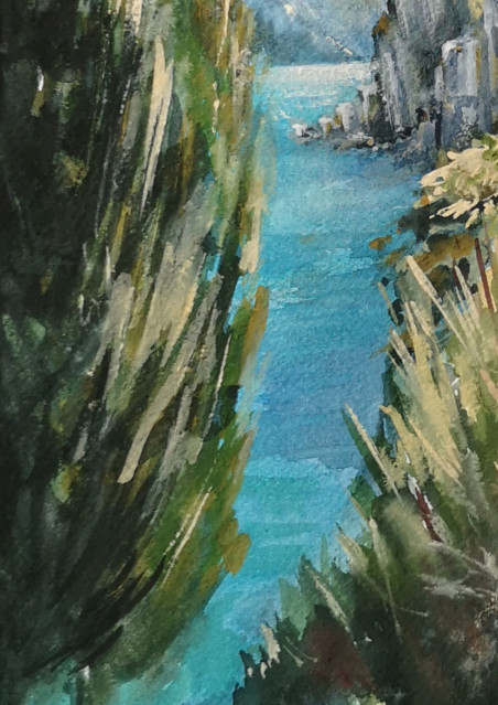 Lago di Garda. Paesaggio I original painting by Dmitrij Zuj. Home