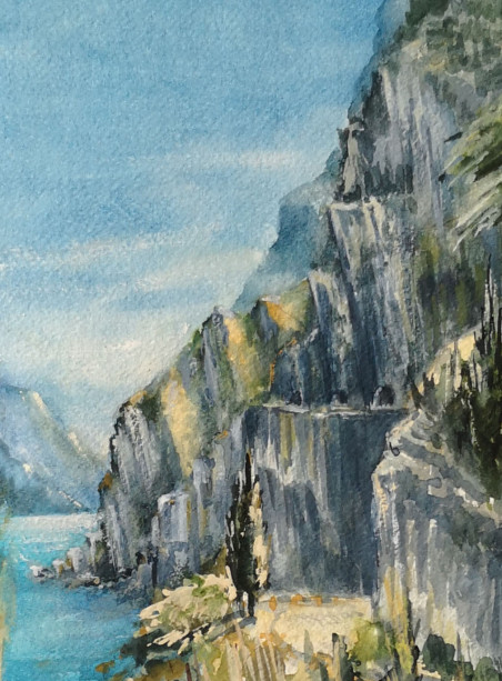 Lago di Garda. Paesaggio I original painting by Dmitrij Zuj. Home