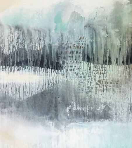 CALM FLOW original painting by Dalia Kirkutienė. Abstract Paintings