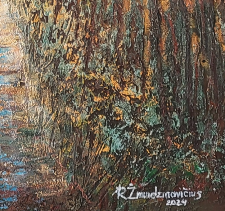 After rain original painting by Romas Žmuidzinavičius. Lithuanian Landscape Paintings