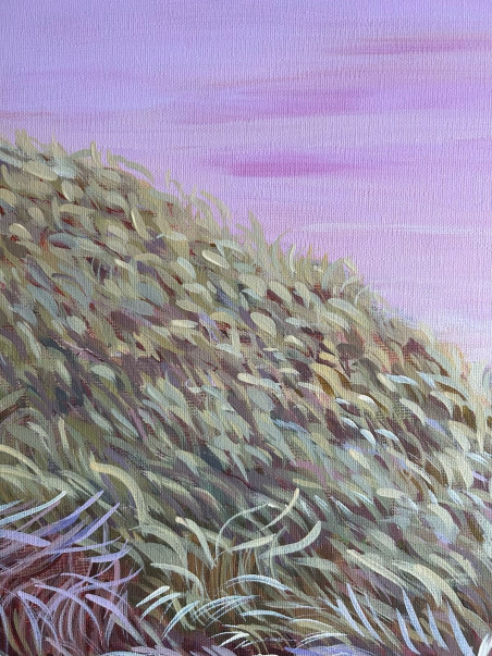 Evening in the Dunes II original painting by Gabrielė Prišmantaitė. Lithuanian Landscape Paintings