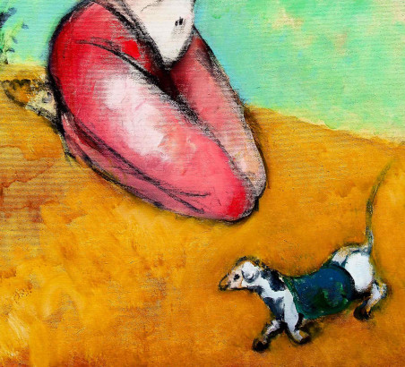 Running Dog original painting by Jonas Daniliauskas. Home