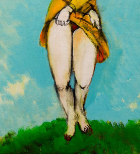 Lifting Her Skirt original painting by Jonas Daniliauskas. Home