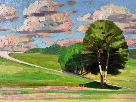 Landscape original painting by Arvydas Kašauskas. Home