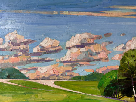 Landscape original painting by Arvydas Kašauskas. Home