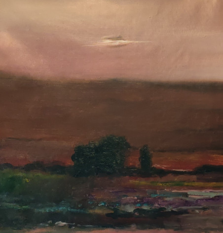 UFO Over Fields original painting by Vytautas Žirgulis. Home