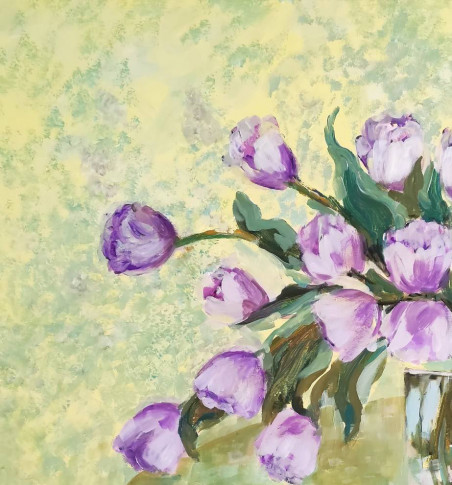 Tulips original painting by Birutė Butkienė. Home