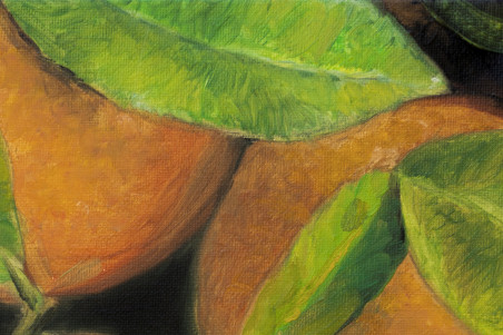 Tangerines original painting by Giedrė Anuškevičiūtė. Contemporary Art