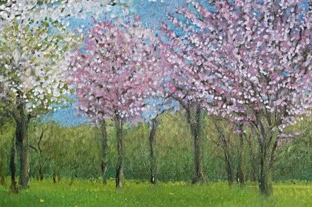 Spring Island original painting by Giedrė Anuškevičiūtė. Lithuanian Landscape Paintings