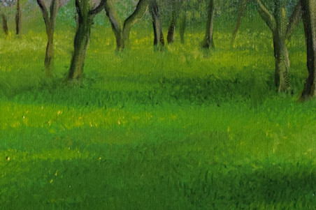 Spring Island original painting by Giedrė Anuškevičiūtė. Lithuanian Landscape Paintings