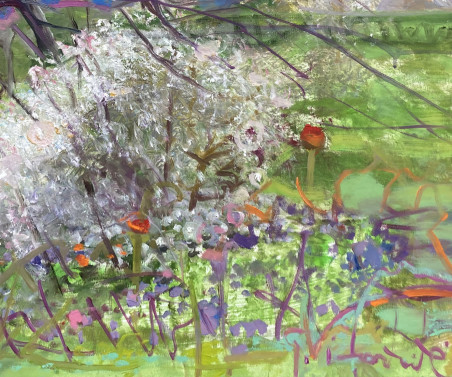 Spring original painting by Gražina Vitartaitė. Lithuanian Landscape Paintings