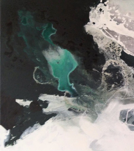 EMERALDS original painting by Dalia Kirkutienė. Abstract Paintings