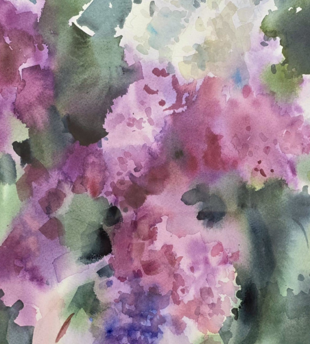 Lilac original painting by Svetlana Ovinova. Flowers