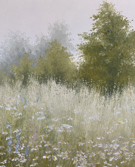 Summer Has Come original painting by Danutė Virbickienė. Lithuanian Landscape Paintings